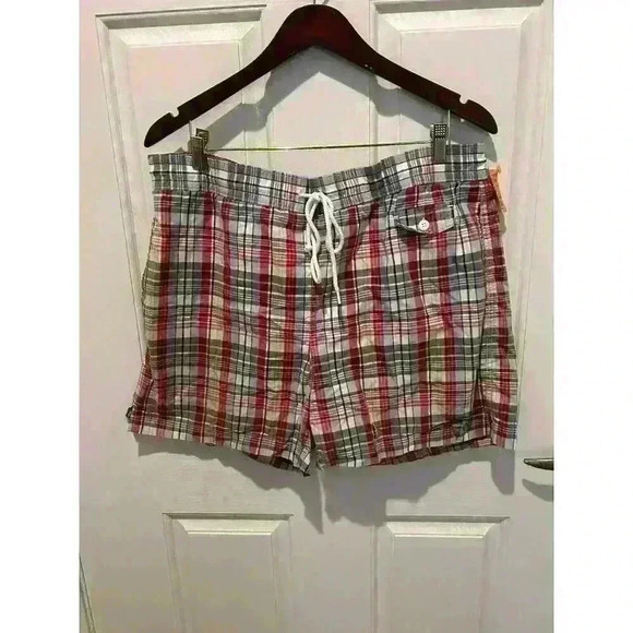 J Crew Other - J. Crew The Original Shortboard Short Men LG Plaid Mesh Lined Swim Trunk Pockets